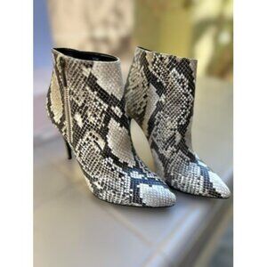 BP. Womens Catch Me Snake Print Zip Up Ankle Short Booties Shoes Size 6.5 M
